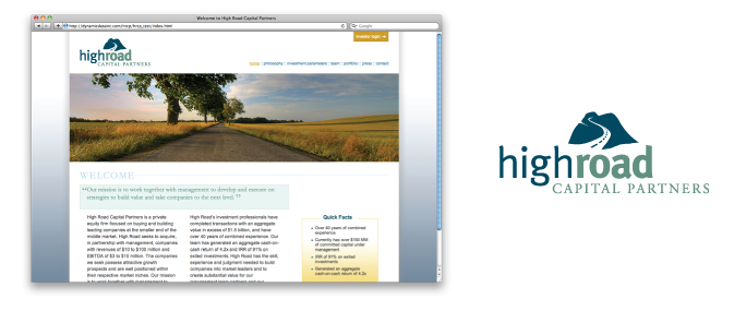 High Road Capital Partners Branding and Website